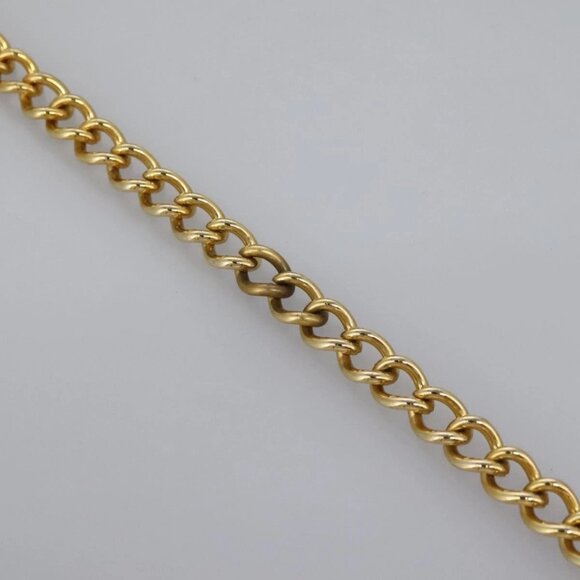 Salvatore Ferragamo Gancini Chain Shoulder Bag Suede Beige Gold Auth MY113 - Picture 12 of 16